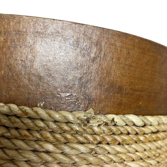 home decor 3 nesting baskets w/ lids containers jute 11" 9" 7" handmade organize - Picture 12 of 16